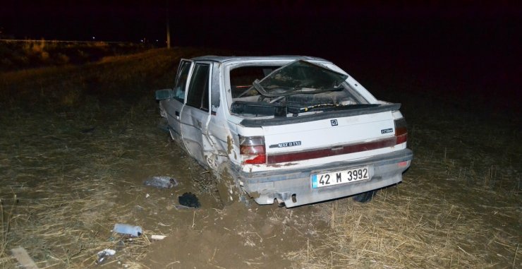 Kontrolden çıkan otomobil takla attı: 1 yaralı