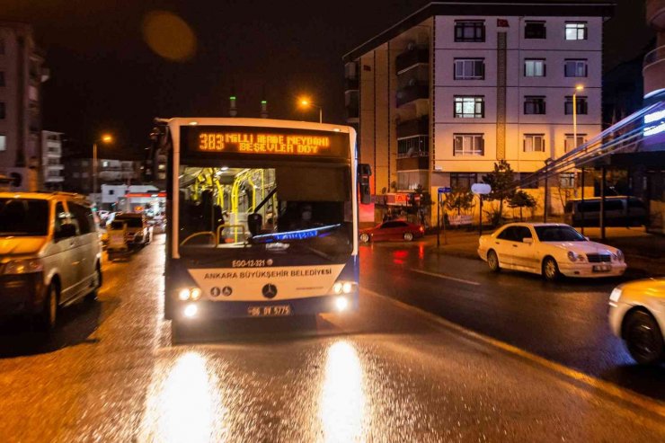 Ankara’da EGO otobüslerinde 24 saat ulaşım tekrar başlıyor