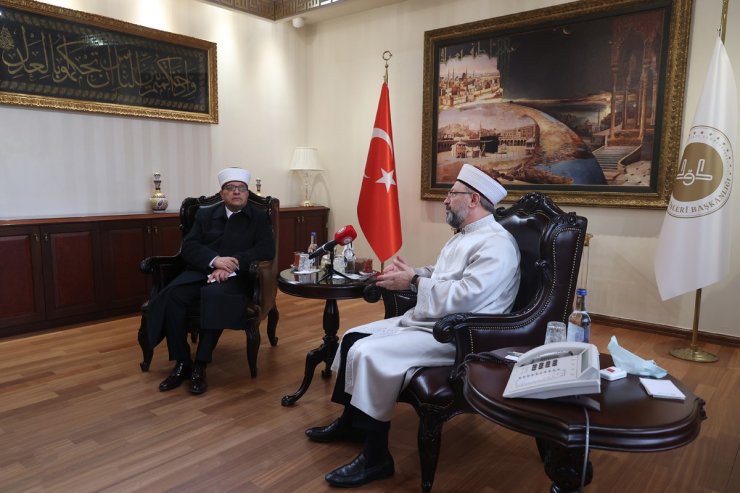 Filistin Vakıflar ve Din İşleri Bakanı Al-Bakri’den, Diyanet İşleri Başkanı Erbaş’a ziyaret