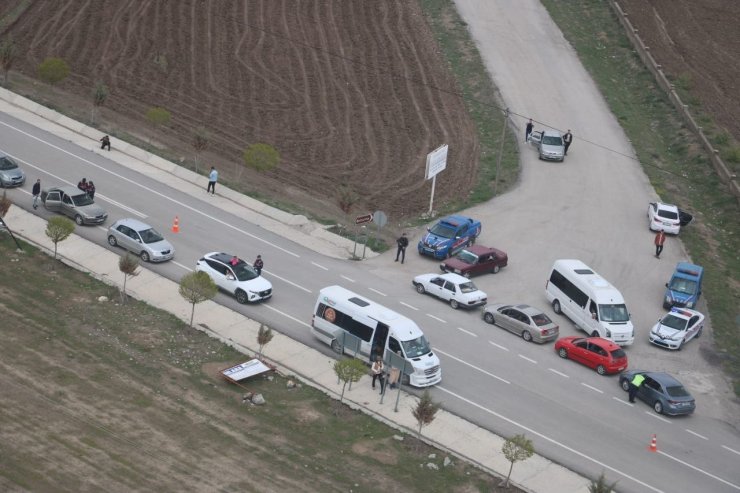 Aksaray jandarmadan hava destekli denetim