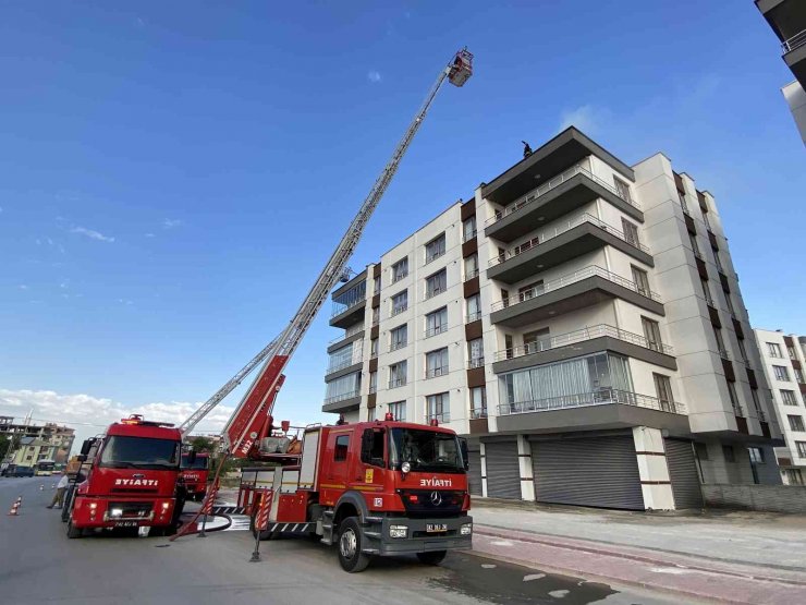 Konya’da çatı yangını korkuttu