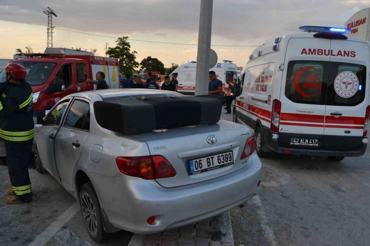 Konya’da 3 araçlı zincirleme kaza: 13 yaralı