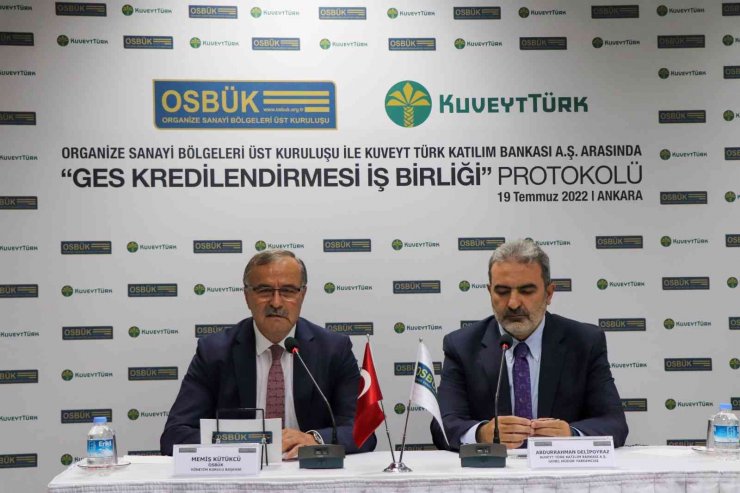 OSBÜK VE Kuveyt Türk’ten OSB’lerde GES yatırımlarını destekleyecek protokol