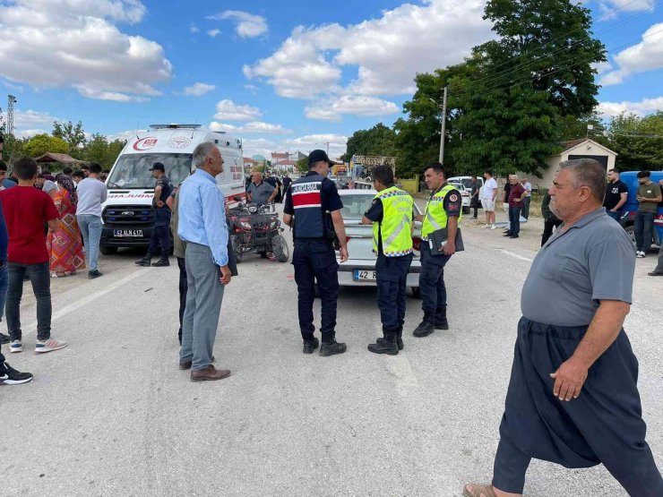 Konya’da ATV motor ile otomobil çarpıştı: 2 yaralı