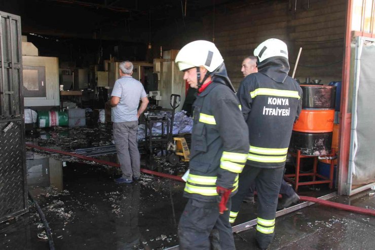 Konya’da silah fabrikasında yangın