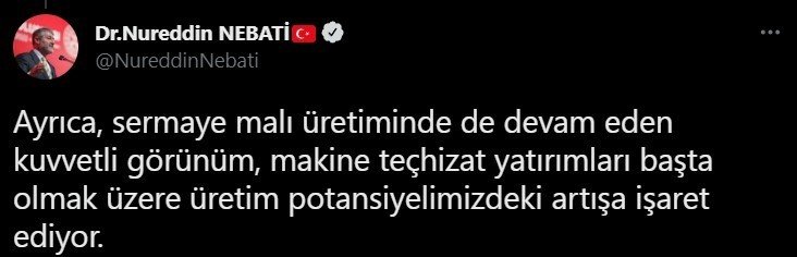 Bakan Nebati: “Türkiye ekonomi modelimiz meyvelerini vermeye devam edecek”