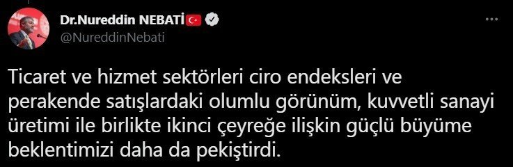 Bakan Nebati: “Türkiye ekonomi modelimiz meyvelerini vermeye devam edecek”