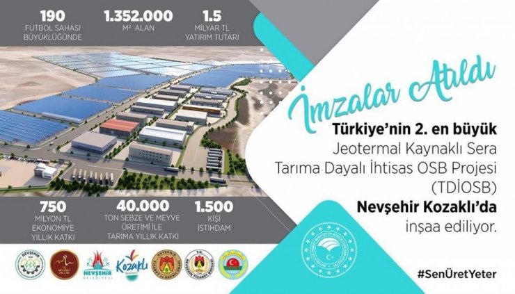 Türkiye’nin ikinci en büyük tarıma dayalı OSB’si Kozaklı’ya kuruluyor