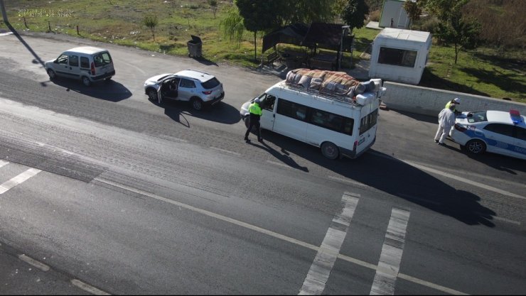 Akşehir’de dron destekli trafik denetimi yapıldı