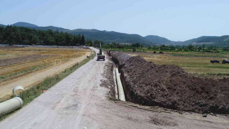 Çanakkale-Biga Taşoluk Sulamasında çalışmalar devam ediyor