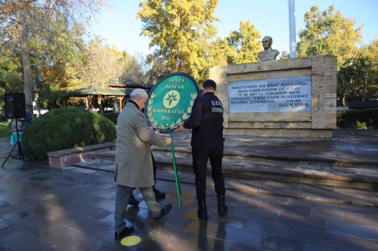 Konya şeker çalışanları Atatürk’ü andı