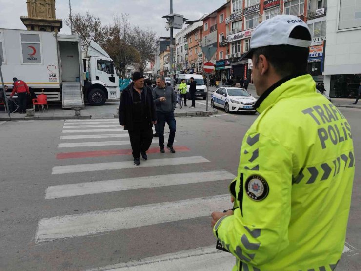 Aksaray’da "Yaya Önceliği" denetimleri sürüyor