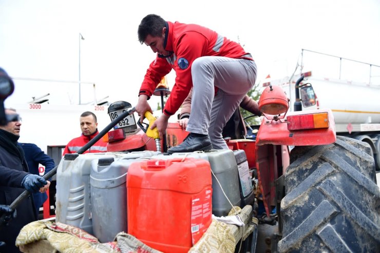 Altındağlı çiftçilere mazot desteği