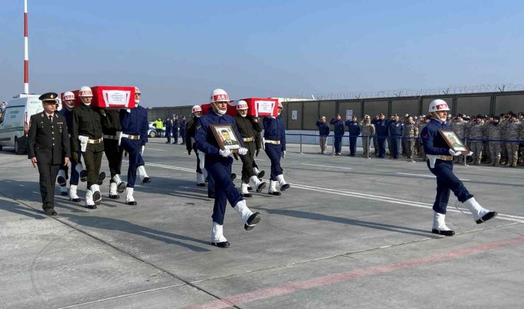 Konya’da kazada şehit olan askerlerin cenazeleri memleketlerine gönderildi