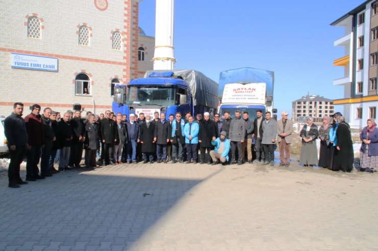 Akşehir’den depremzedelere 2 kamyon yardım