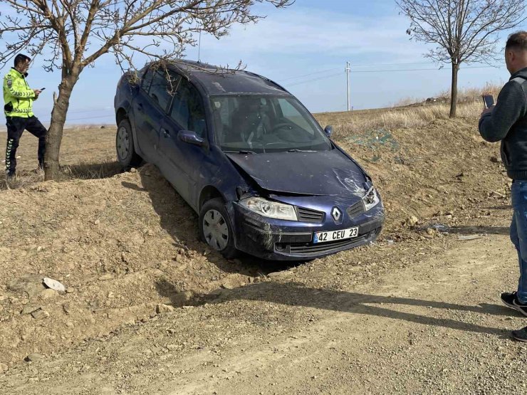 Kulu’da otomobil takla attı: 1 yaralı