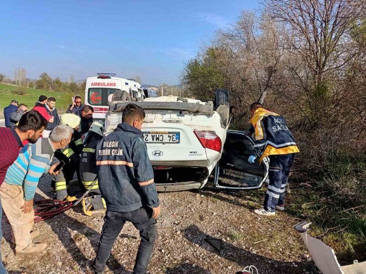 Konya’da otomobil takla attı: 1 ölü, 2 yaralı