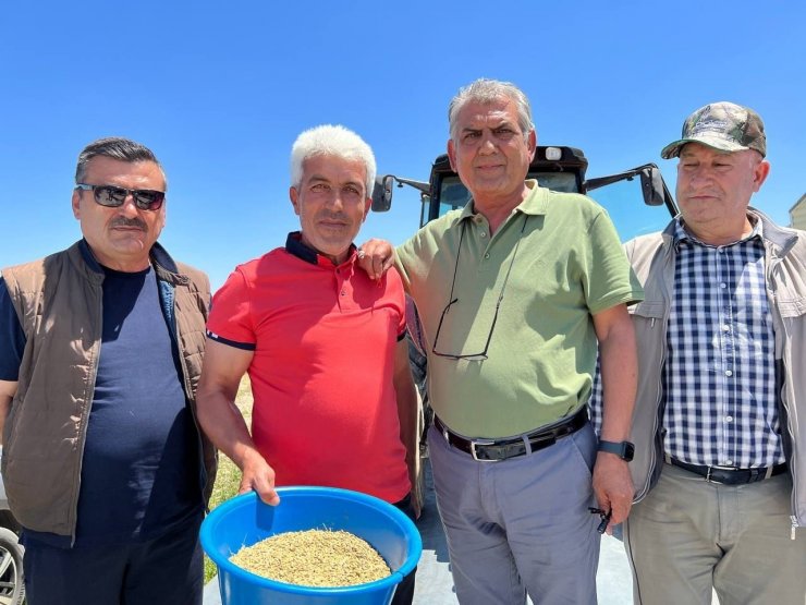 Haymana’da ilk arpa ürünü borsaya geldi