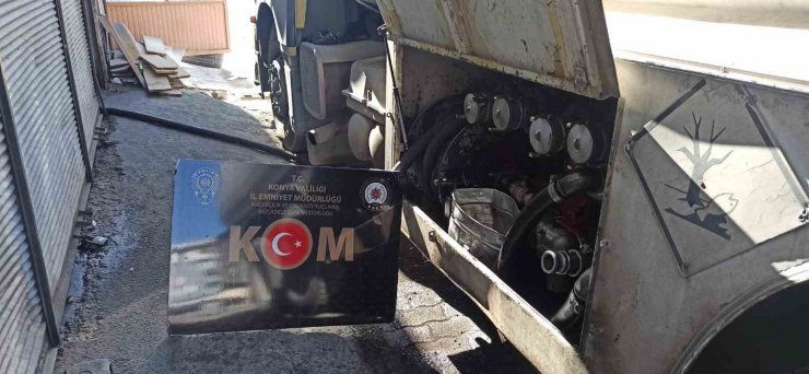 Konya’da 13 bin 500 litre kaçak akaryakıt ele geçirildi