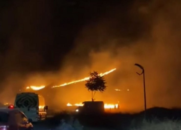 Aksaray’da piknik alanı alev alev yandı