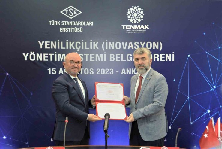 TSE’den TENMAK’a “Yenilikçilik Yönetim Sistemi Belgesi”