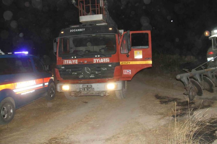 Anız yangını paniğine neden oldu