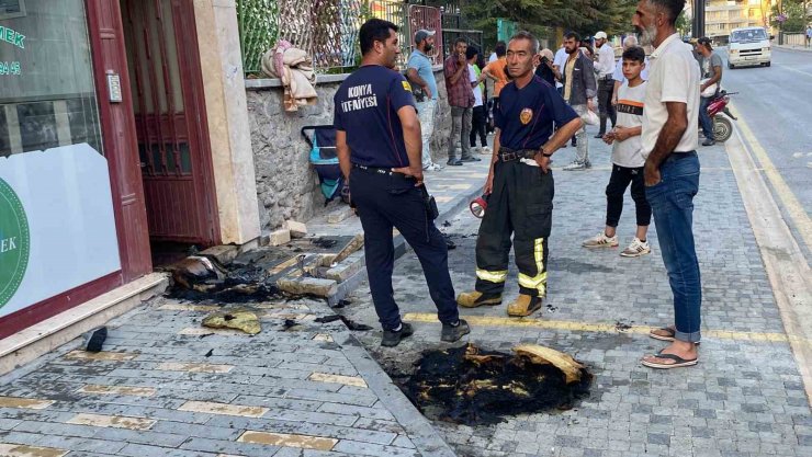 Konya’da bir evde çıkan yangından 3 kişi yaralandı