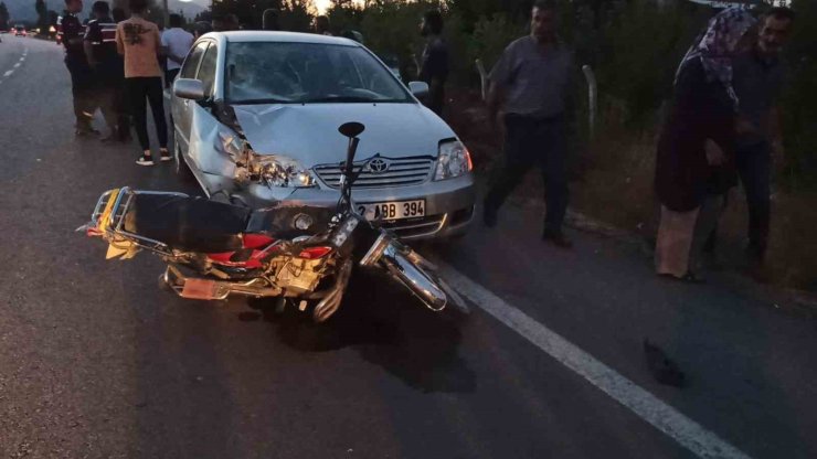 Konya’da otomobil motosikletle çarpıştı: 2 yaralı