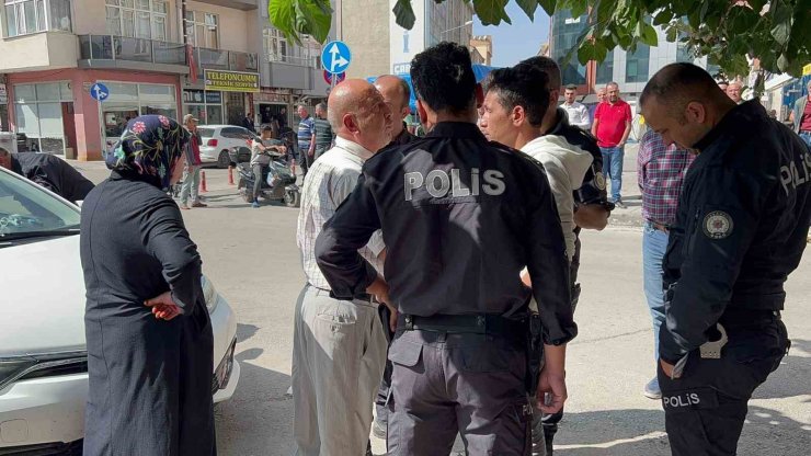 Gasp iddiasıyla durdurulan şahıs kendini araca kilitledi