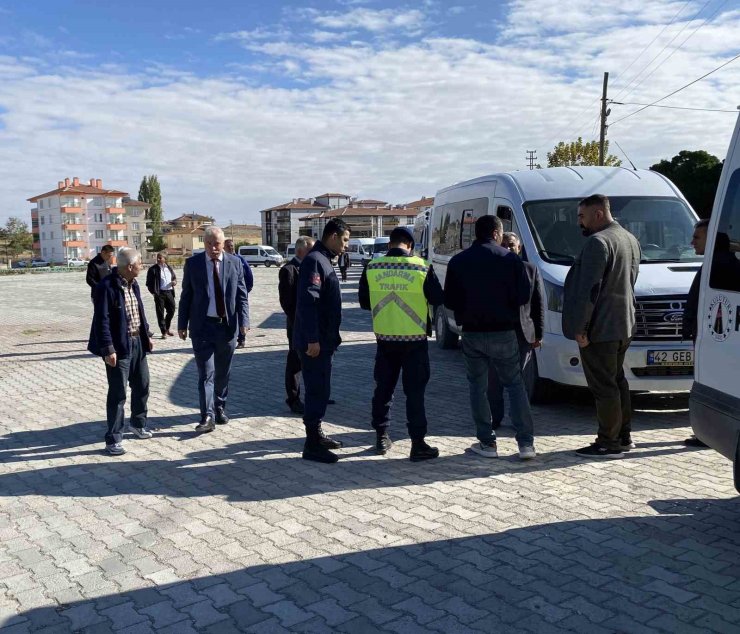 Kulu’da öğrenci taşımacılığı yapan servis araçları denetlendi