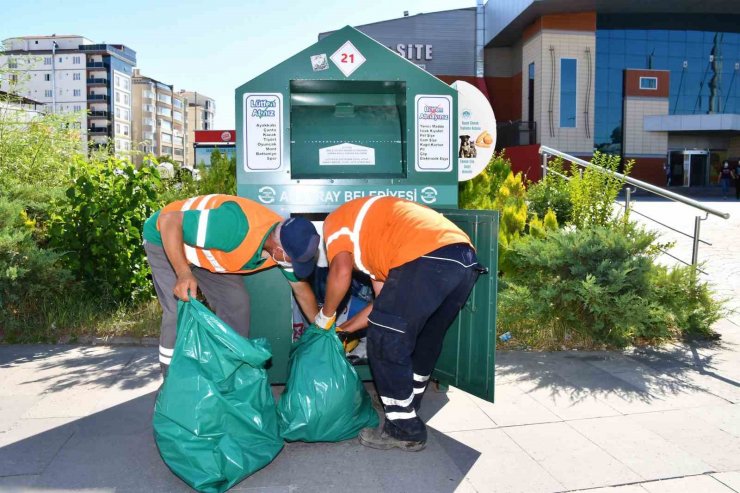 Aksaray Belediyesi 50 ton geri dönüşüm ürünü ekonomiye kazandırdı