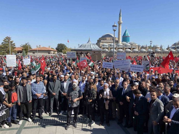 Konya ve Karaman’da Filistin’de hayatını kaybedenler için gıyabi cenaze namazı kılındı