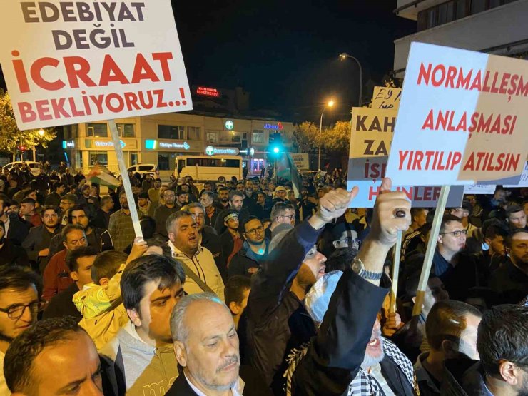 Konya’da İsrail’e tepki