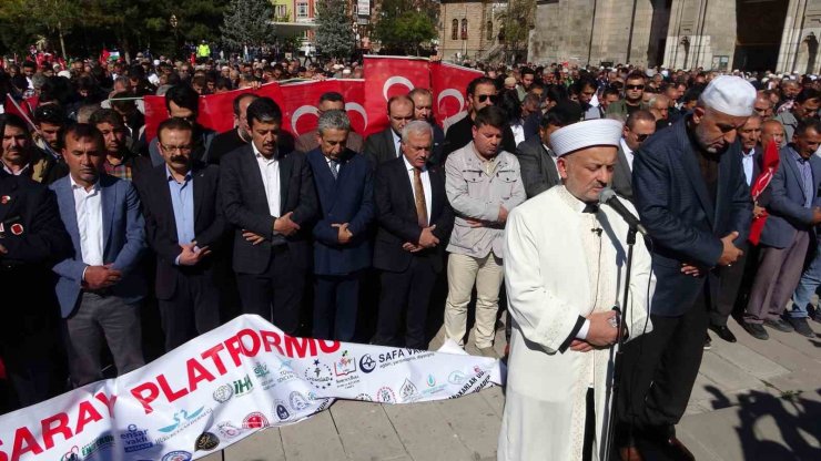 Karaman ve Aksaray’da Filistin’de hayatını kaybedenler için gıyabi cenaze namazı kılındı