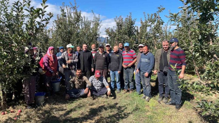 Beyşehir’de elma hasadı sürüyor