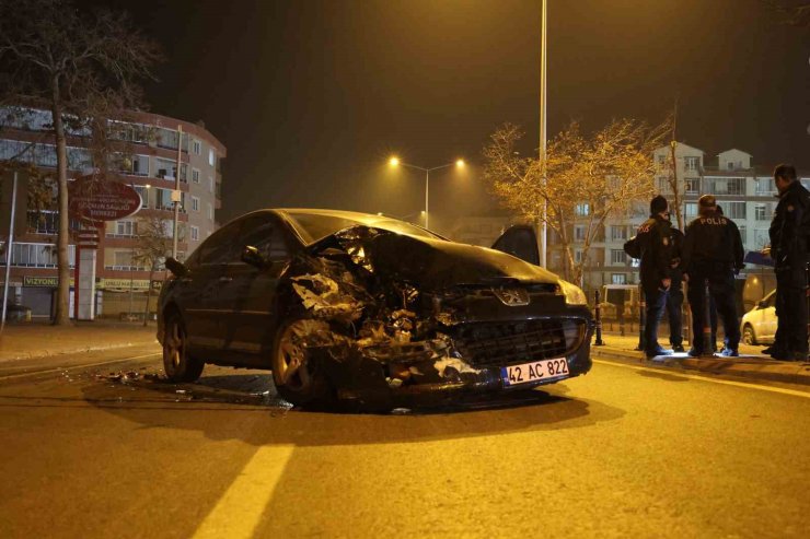 Konya’da kaza yapan otomobilin çalındığı ortaya çıktı