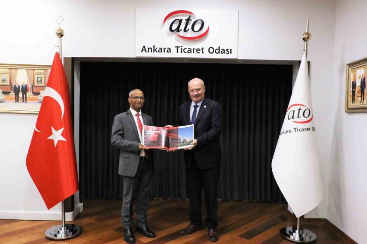 Etiyopya Ankara Büyükelçisi Mahmud, ATO Başkanı Baran’ı ziyaret etti