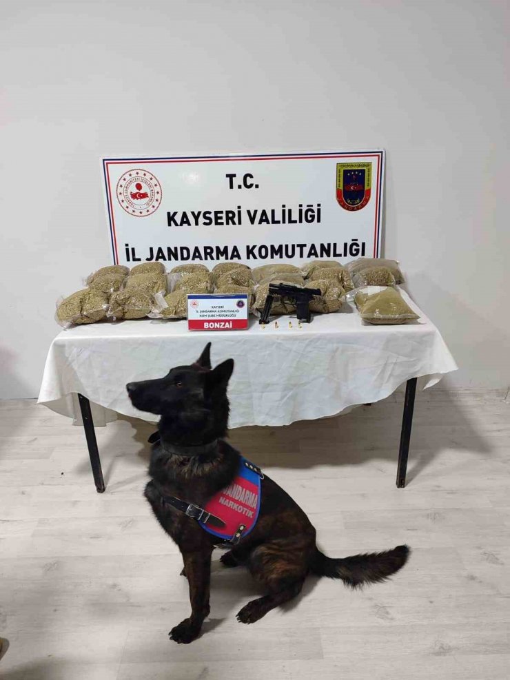 Kayseri’de 16 kilo uyuşturucu ele geçirildi